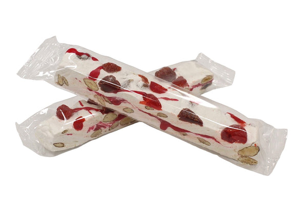 STECCA TORRONE TENERO 80g MANDORLA E FRUTTI ROSSI Rigato