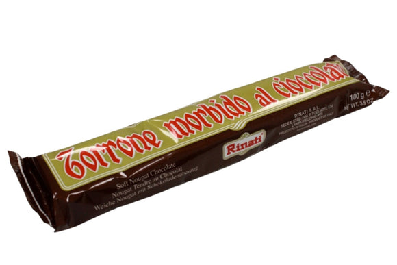 TORRONE MORBIDO NOCCIOLA RICOPERTO CIOCCOLATO 100g Rinati