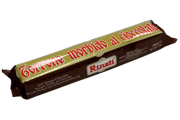 TORRONE MORBIDO NOCCIOLA RICOPERTO CIOCCOLATO 200g Rinati