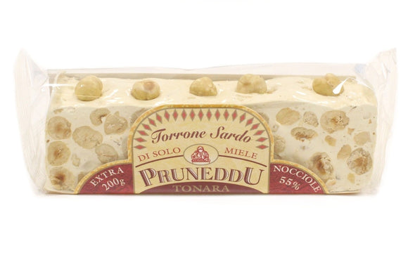 TORRONE SARDO DI SOLO MIELE ALLE NOCCIOLE 200g Pruneddu