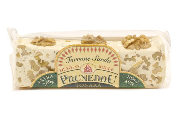 TORRONE SARDO DI SOLO MIELE ALLE NOCI 200g Pruneddu